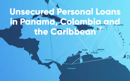 "Unsecured Personal Loans" with a map background