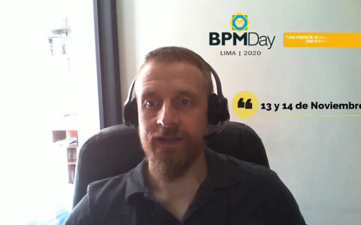 Screenshot of Kay Winkler presenting content for BPMDay 2020