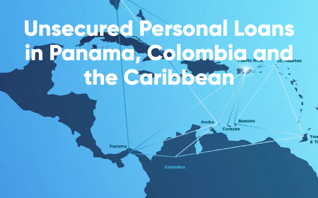 Unsecured Personal Loans con un mapa de fondo